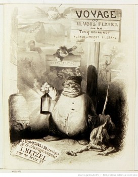 Affiche pour le livre Voyage où il vous plaira de Tony Johannot